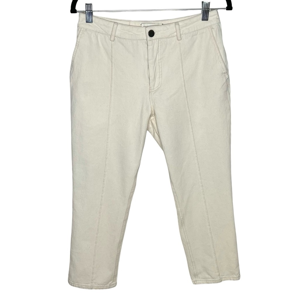 Kallmeyer Crop Pants Size 8 Ecru Neutral Capsule Wardrobe